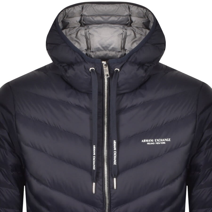 Armani exchange lightweight hooded down jacket clearance